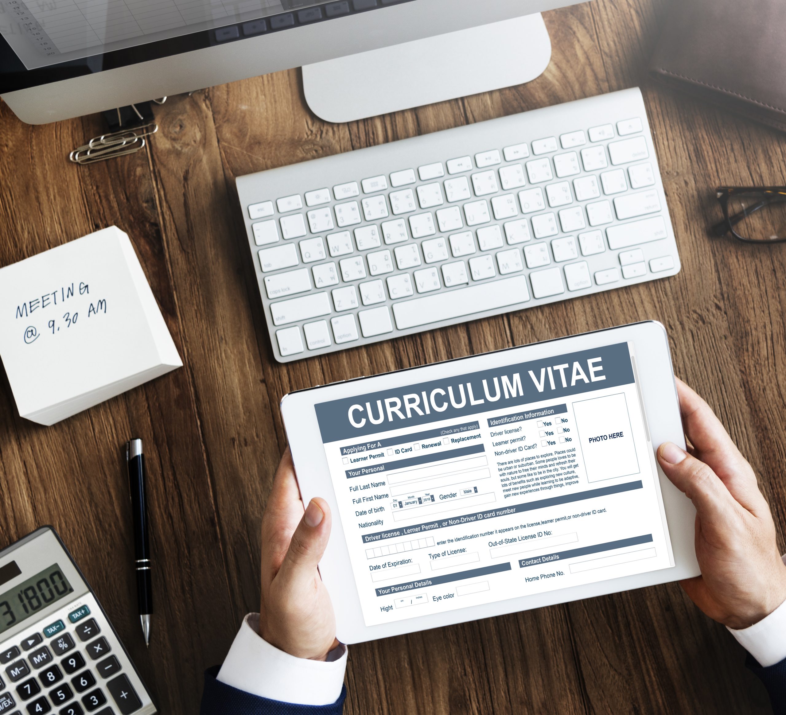 Curriculum Vitae Resume Job Application Concept